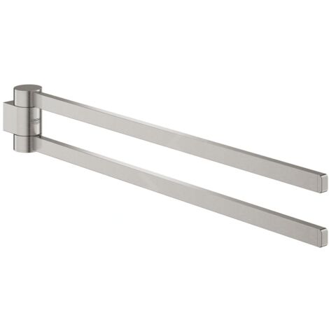 Grohe Selection Barre porte-serviettes pivotable Finition inox brossé infinity, 41063DC0 (1/4)
