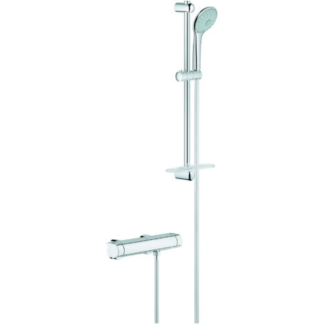 Mitigeur thermostatique de douche 60 cm – Colonne de douche Euphoria 110 – Technologie Grohe EcoJoy – Pression minimale 1,0 bar – 34195001 (1/5)