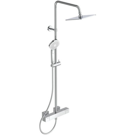 Ideal Standard Système de douche Ceratherm C100 Square Barre de douche ronde Chrome, A7540AA (1/3)