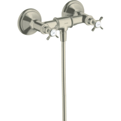 Axor Montreux - Mitigeur de douche avec 2 robinets, nickel brossé 16560820