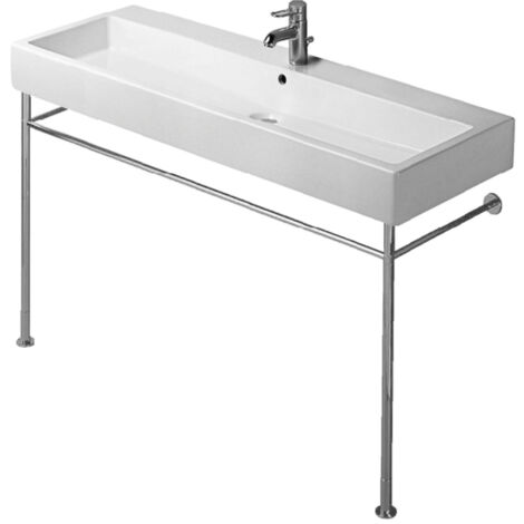 Duravit – Console métallique pour lavabo 120 x 74 cm – Acier inoxydable brillant – Hauteur réglable +5 cm – Matériel de fixation inclus - 0030741000 (1/5)