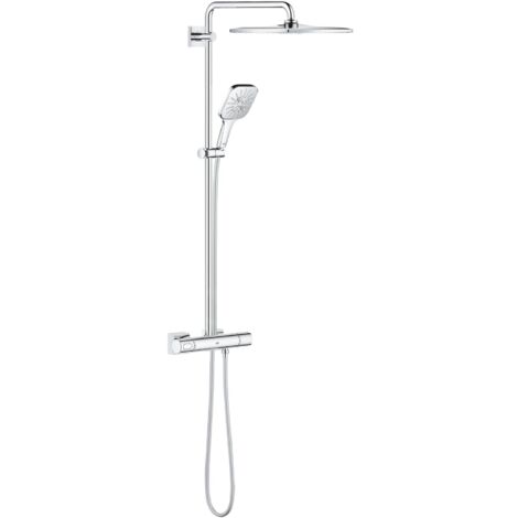 Grohe – Système de douche Rainshower SmartActive 310 26649000 – Colonne thermostatique avec mitigeur – Pomme de tête 310 Cube – Flexible 1750mm (1/5)