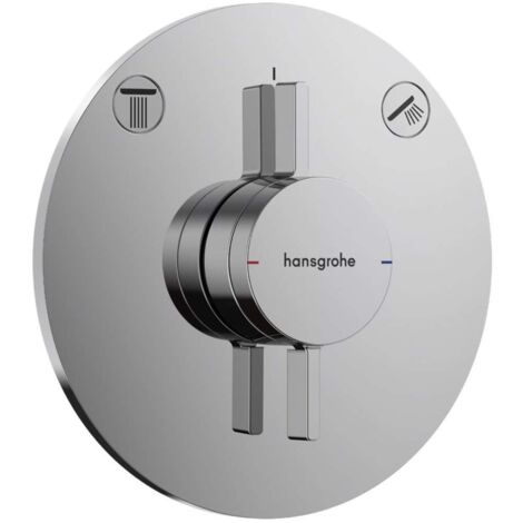 Hansgrohe – Mitigeur de douche encastré DuoTurn S – 2 sorties – Finition chrome – Débit 29,5 l/min – Cartouche céramique – 75418000 (1/8)