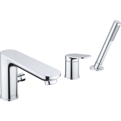 DURAVIT WA5260000070 Wave Mitigeur de baignoire 3 trous acier inoxydable (1/2)