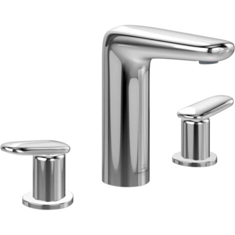 Mélangeur lavabo 3 trous VILLEROY ET BOCH Antao avec vidage Push Open Chrome (1/5)