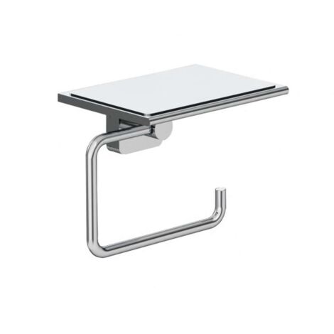 Kludi Vela S - Porte-papier toilette avec étagère, chrome 2597105 (1/2)