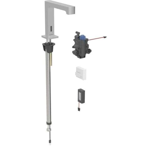 Geberit 116198SN1 Brenta Mitigeur monotrou pour vasque, montage sur colonne, avec batterie (1/2)