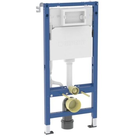 Geberit – Bâti-support WC suspendu 112 cm – Réservoir encastré Delta 12 cm – Fixation murale pour béton et cloison métallique – Volume de chasse réglable