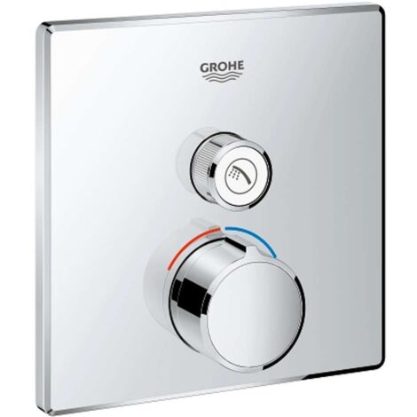 GROHE 29147000 Mitigeur encastré SmartControl 29147 carré FMS 1 vanne d'arrêt chrome (1/6)