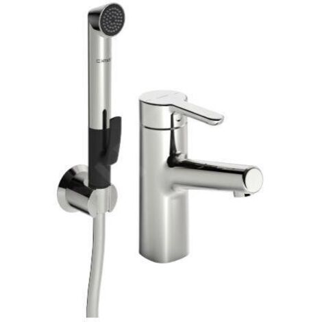 Hansa HANSADESIGNO Style Mitigeur de lavabo et douchette, saillie 119mm, 51702201 - 51702201 (1/3)