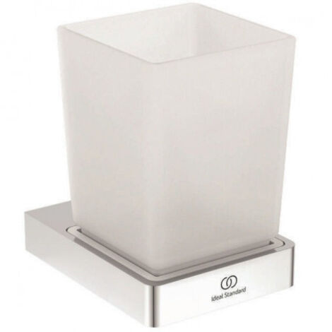 IDEAL STANDARD T4504AA Verre à bouche Conca Cube, carré, chrome (1/3)