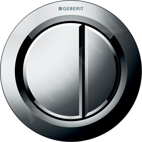 Geberit Systèmes de chasse d’eau - Déclenchement à distance type 01, pneumatique, pour rinçage double touche, chrome brillant (1/6)