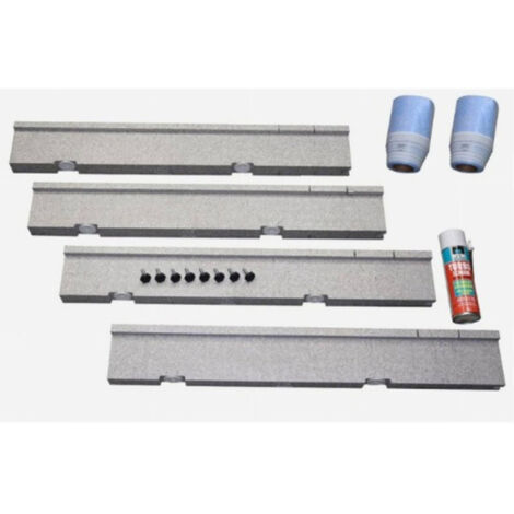 Villeroy & Boch – Kit d'installation receveur douche grandes dimensions – Support réglable 13,5 à 15,5 cm – Inclus : mousse, colle, bandes d'étanchéité
