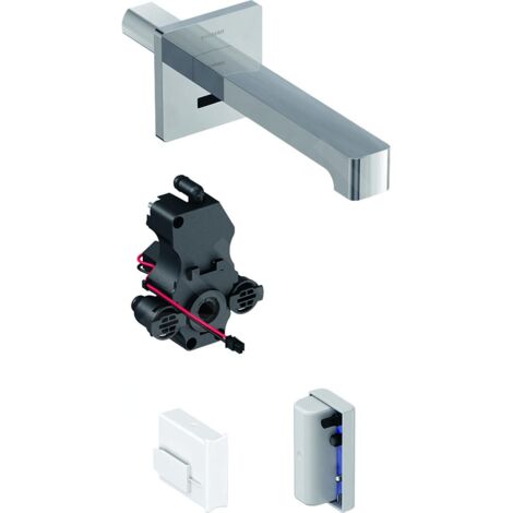 Geberit 116292211 Brenta robinet lave-mains, montage mural, alimentation secteur (1/5)