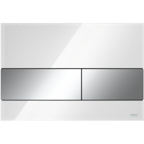 TECEsquare plaque de commande WC verre pour technique à deux