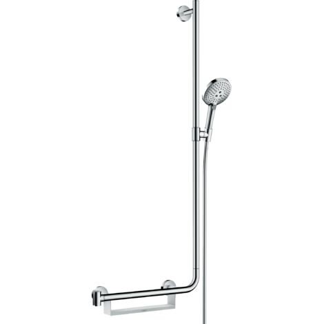 Ensemble de douche hansgrohe Raindance Select S 120mm – 3 jets – Barre de douche avec support amovible – Glissière en métal