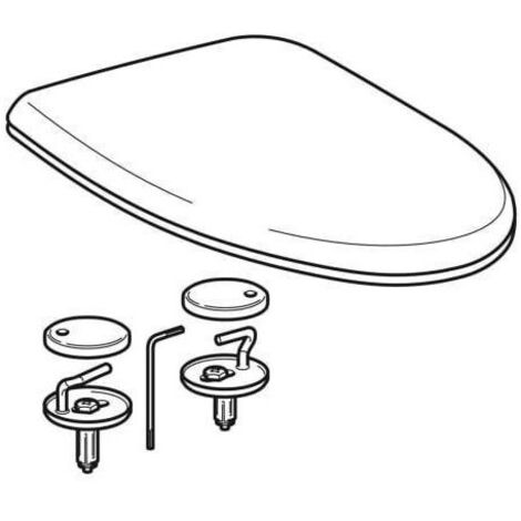Geberit 573800000 siège de WC Mango, blanc (1/2)