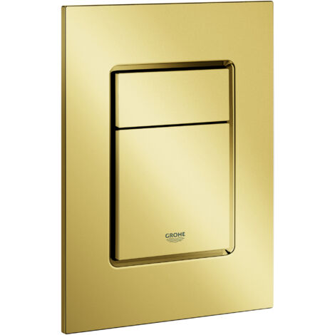 Grohe – Plaque de commande WC Skate Cosmopolitan S – Double débit – Démarrage et arrêt – Finition StarLight – Technologie EcoJoy – 130 x 172 mm