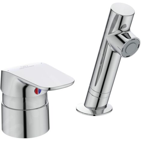 Ideal Standard Robinet de coiffeur Cerasprint,douchette extractible, s.garn.vidage, Saillie 70mm, chrome, A5727AA (1/10)
