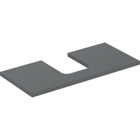 Geberit 505274003 ONE Plaque WC supérieure avec finition métallique pour cuvette AWT forme coque (1/3)