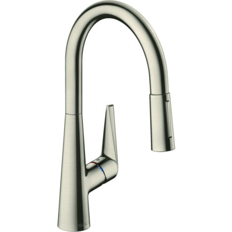 HG Spültischmischer 200 TALIS M51 Eco m Ausziehbrause 2jet Edelstahl-Optik (1/2)