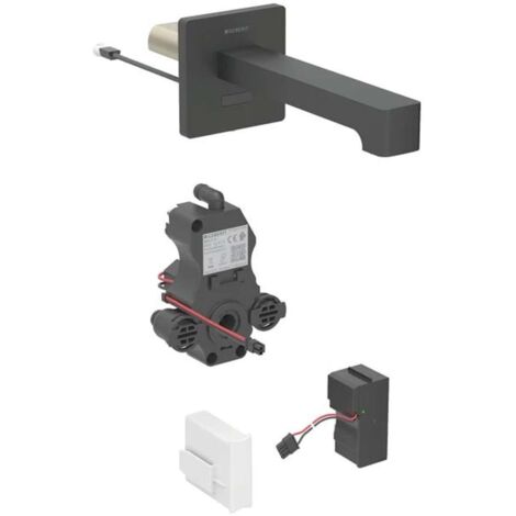Geberit 116291141 Brenta robinet temporisé pour WC, montage mural, alimentation secteur (1/2)