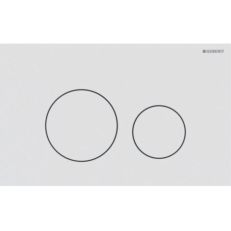 Geberit Sigma40 plaque de commande - chasse à 2 touches - extra plate - boutons ronds - inox - easy to clean - blanc mat (1/3)