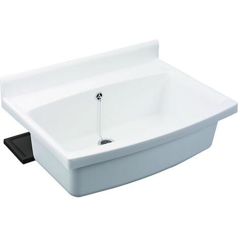 Bassin mural ABU maxi 33L – Polypropylène antichoc – Dimensions 70x24,4cm – Kit de montage inclus – Pour espaces de lavage – Sanit (1/4)