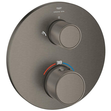 GROHE 24396AL0 Mitigeur douche THM Atrio Private C 24396 2-voies commut. Bouton commande graphite dur (1/5)
