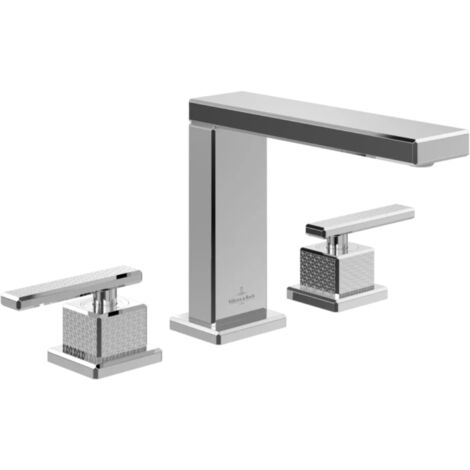 Mélangeur lavabo 3 trous VILLEROY ET BOCH Mettlach Chrome (1/5)