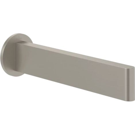 Bec de baignoire droit VILLEROY ET BOCH Dawn montage mural Brushed Nickel Matt (1/4)