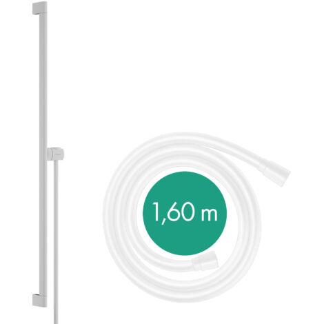 Hansgrohe Unica - Barre de douche 95 mm, avec flexible, blanc mat 24405700