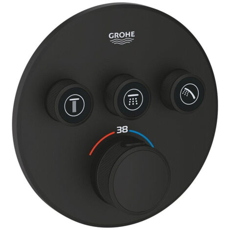 Thermostat Grohtherm SmartControl 29508 3 ASV FMS – Laiton finition noir phantom – Débit 36 l/min – Compatible avec GROHE Rapido SmartBox (1/5)