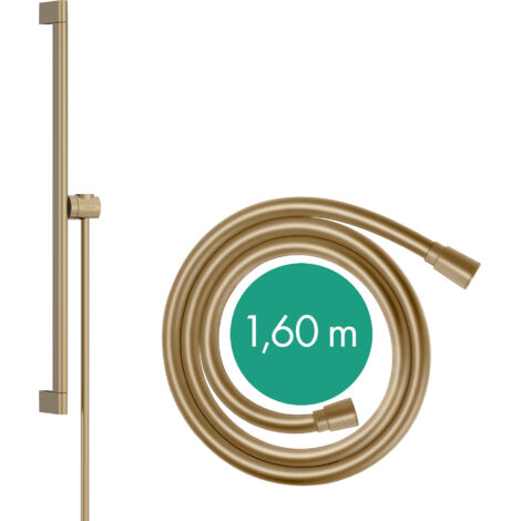 Hansgrohe Unica - Barre de douche 66 mm, avec flexible, bronze brossé 24402140