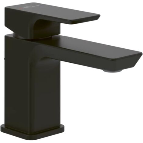 Mitigeur lavabo compact VILLEROY ET BOCH Subway 3.0 avec tirette Noir mat (1/5)