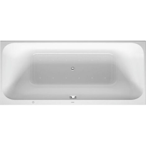 Baignoire balnéo Duravit Happy D.2, version à encastrer, 2 pentes