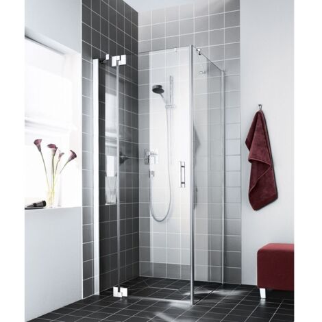 Kermi Porte battante Filia XP 1WL 1230x 1850 GAK : 1185-1210 SIHG verre trempé transparent (1/5)