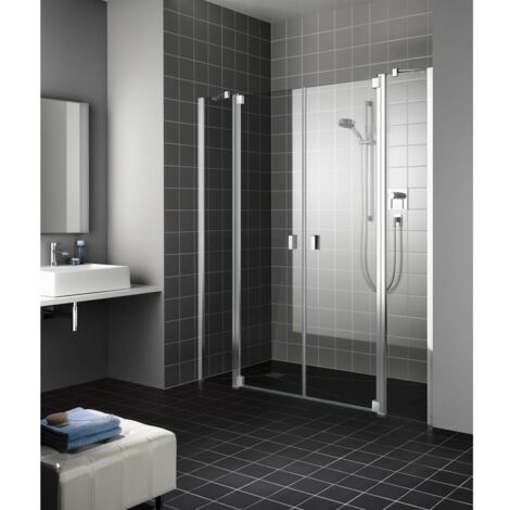 Kermi porte battante Raya PTF 1530x 1850 GAK : 1485-1535 SIHG verre trempé transparent (1/5)