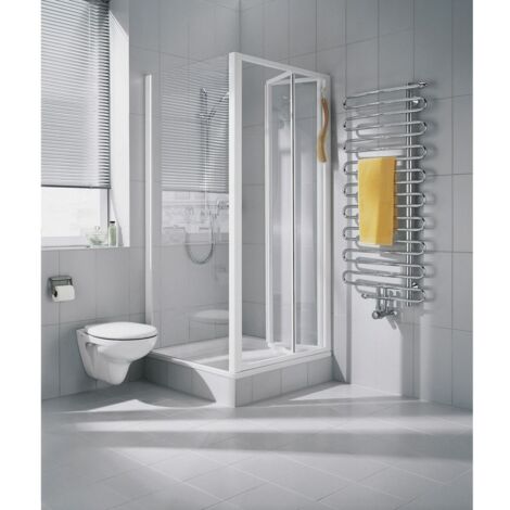 Kermi Porte battante Ibiza 2000 FTD 1000x 1850 BV : 960-1000 WEI verre trempé transparent (1/5)