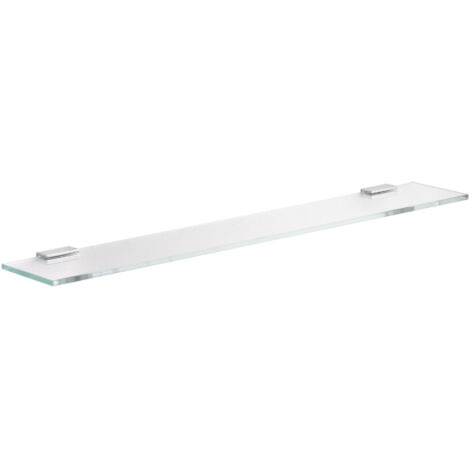 Tablette en verre Keuco Edition 11, 11110, complète avec plateau en verre cristallin, 1050 x 120 x 8 mm, Coloris: Chrome noir brossé - 11110135100 (1/2)