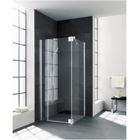 Kermi Porte battante Pasa XP 1FL 0800x 1850 BV : 770-800 SIHG verre trempé transparent (1/4)