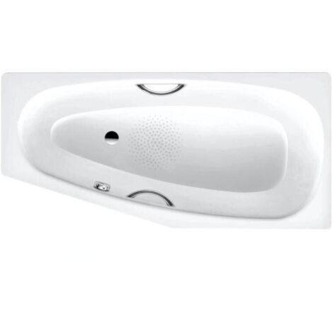 Kaldewei Advantage - Baignoire asymétrique Mini Star gauche 837, 1570x700/475 mm, avec trous pour poignées, antidérapant, effet (1/3)