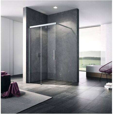 Kermi WALK-IN Nica J2L 1400x 2000 BV : 1375-1400 SWS verre trempé transparent (1/3)