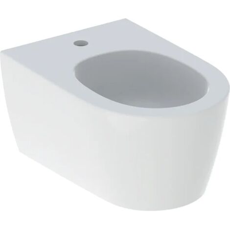Geberit – Bidet suspendu 540x370 mm – Trop-plein caché – Trou pour robinetterie – KeraTect blanc – Installation murale