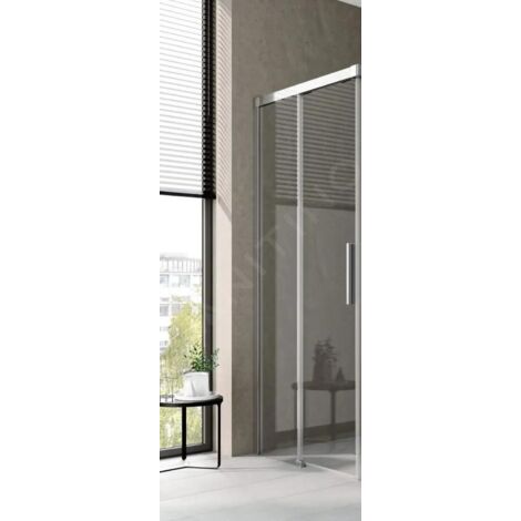 Kermi NICA - Porte de douche C2L, 110x200 cm, gauche, argent brillant/verre transparent NIC2L11020VPK (1/4)