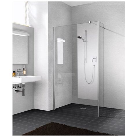 Kermi cadre fixe WALK-IN XB FFW 0300x 2000 BV : 317 SIHG verre trempé miroir Clean (1/5)