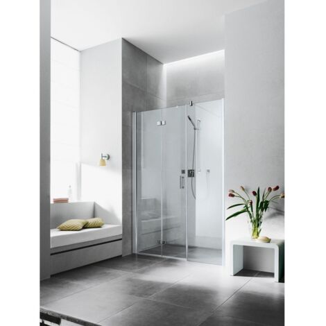Kermi porte battante pliante DIGA 2OR 1200x 2000 BV : 1180-1220 SIHG verre trempé transparent (1/3)
