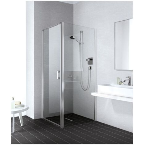 Kermi LIGA paroi latérale TWD 1200 x 2000mm argent ultra brillant verre trempé transparent Clean (1/5)