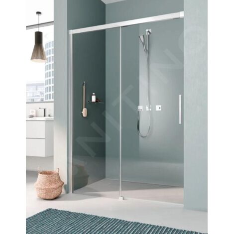 Kermi NICA - Porte de douche L2L 100x200 cm, gauche, argent brillant/verre transparent NIL2L10020VPK (1/3)