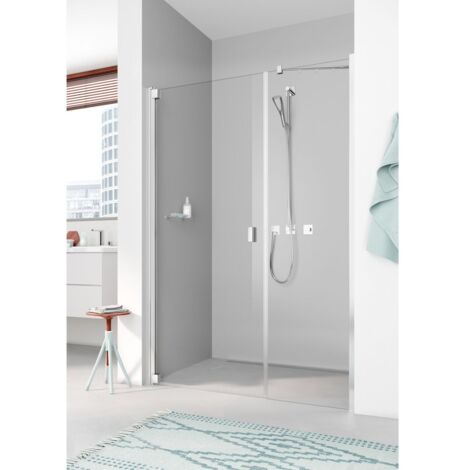 Kermi Porte battante RAYA 1OL 1000x 1850 BV : 968-1008 SIHG verre trempé transparent (1/5)